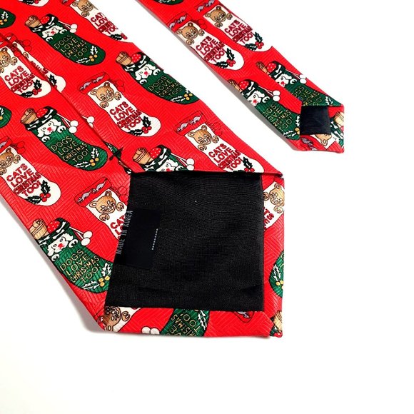 Dog Cat Stocking Mens Necktie Tie Designer Accessory Work Office Dad Gift - Picture 5 of 5
